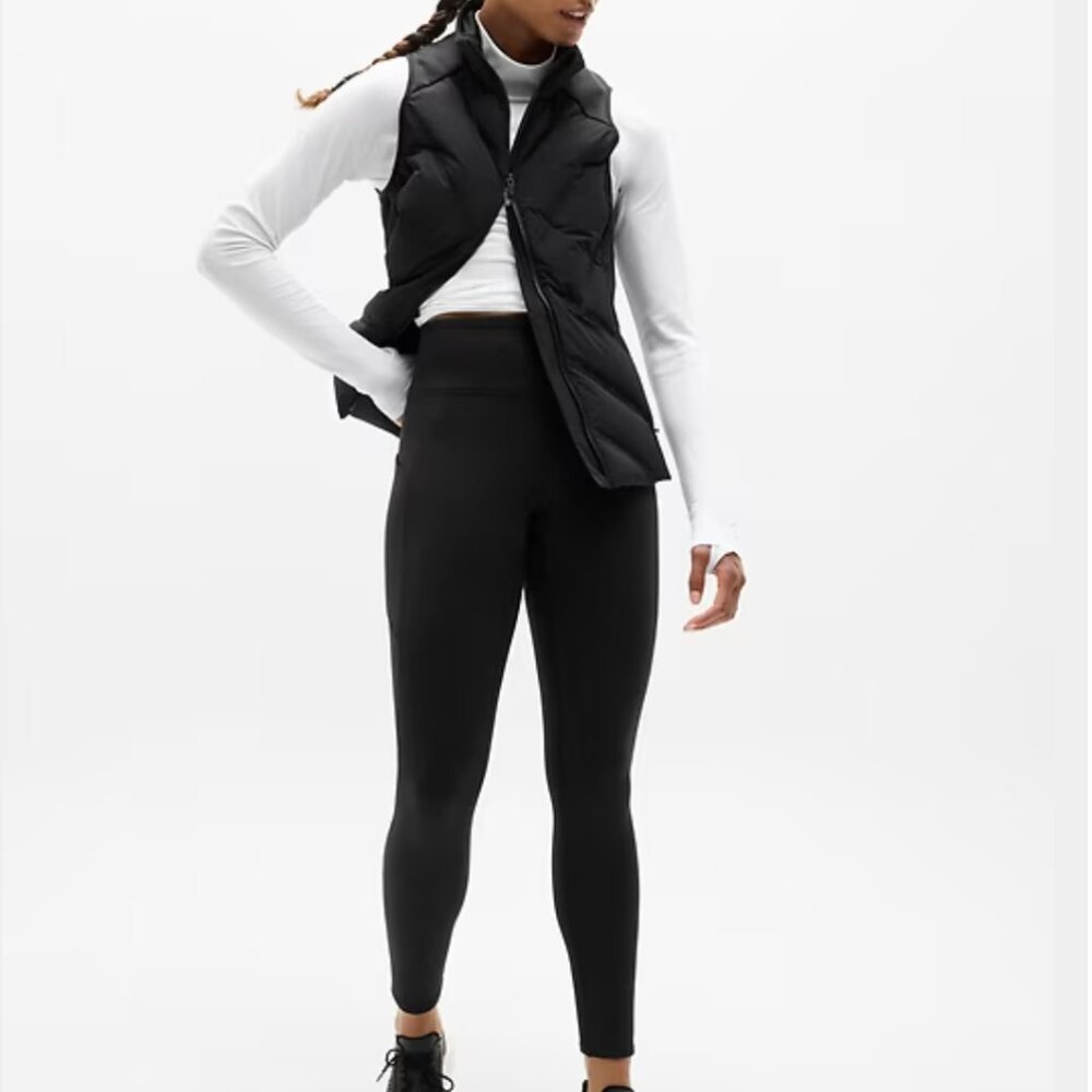 Athleta Altitude Tight Polartec Powerstretch Women's Size XS Black Fleece Lined